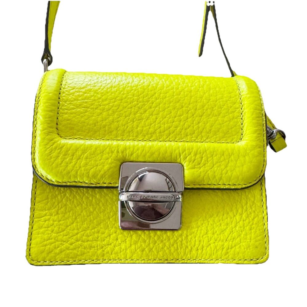 Marc Jacobs Women's Top Schooly Jax Mini‎ Bag Safety Yellow - Picture 2 of 11